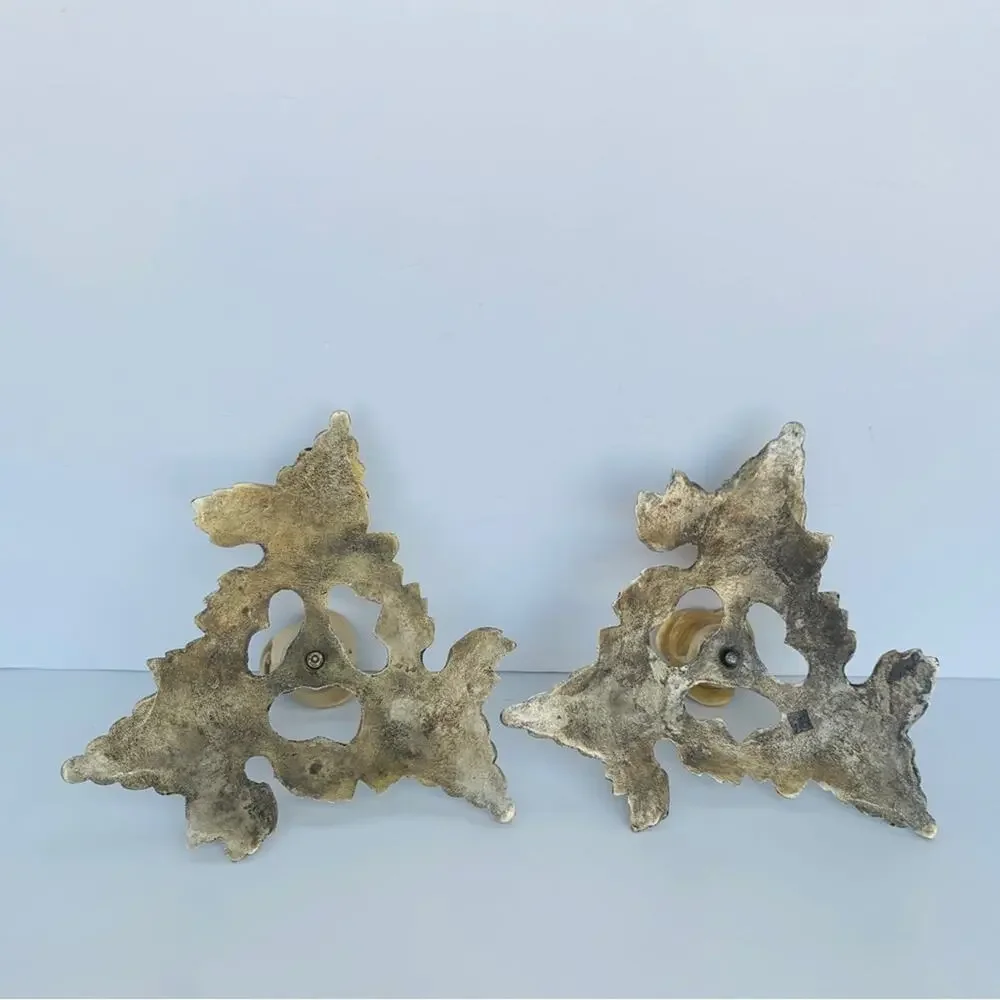 Vintage Brass Candle Holder Set